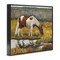Stupell Industries Horse Drinking Water by Stream Framed Giclee By Kathy Winkler 